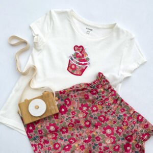 Ensemble T shirt + short 4 ans liberty Betsy meadow rose