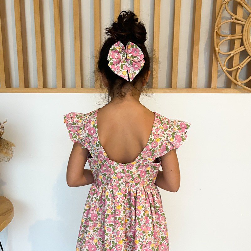 Robe Candice Liberty Betsy pêche fluo