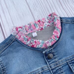 Veste 5 ans 2nde main customisée Betsy Pétale irisé