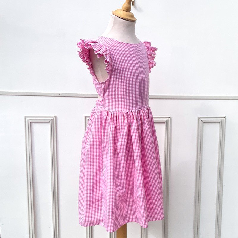 Robe Adèle vichy rose – Image 3