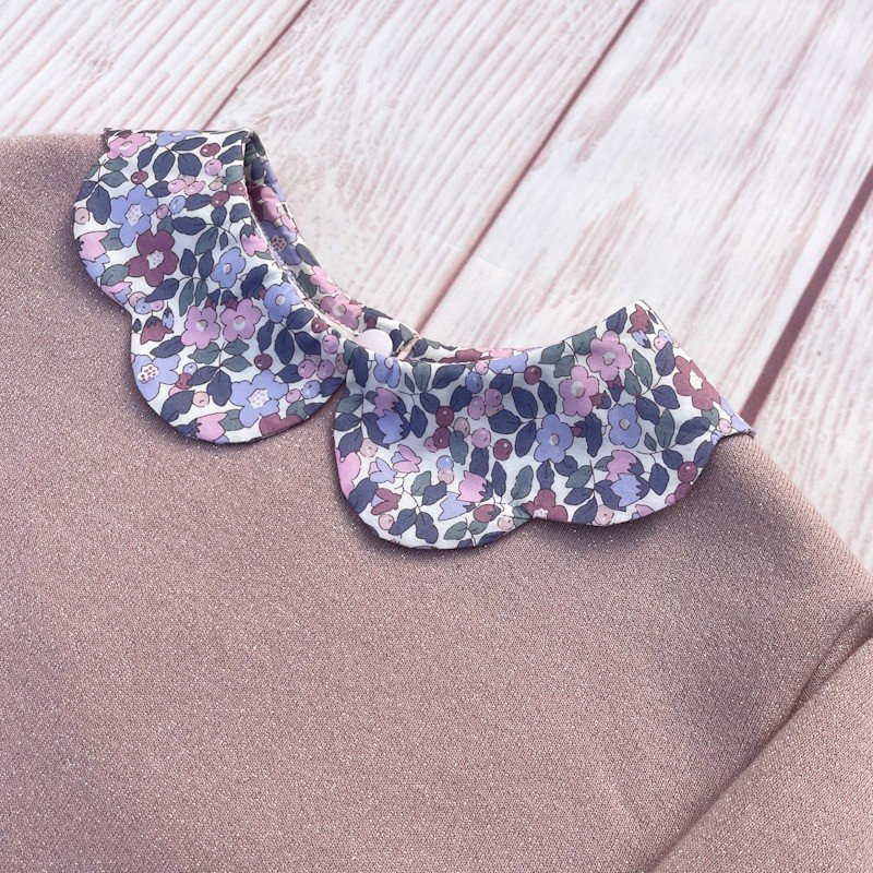 Sweat molleton rose pailleté et Liberty Betsy berry lilas – Image 6