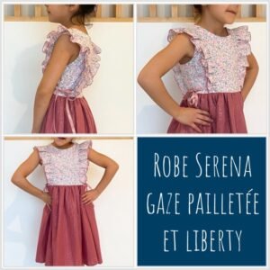 Robe Serena gaze pailletée et Liberty Exclu France/Belgique