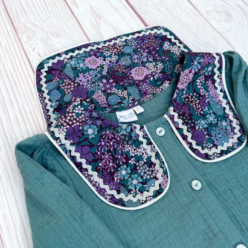 Blouse Soizic gaze pailletée et Liberty Ciara Myrtille – Image 5