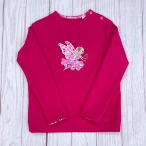 Sweat léger 8 ans Betsy rose rare motif fée