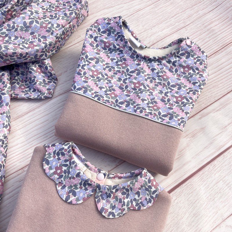 Sweat molleton rose pailleté et Liberty Betsy berry lilas – Image 7
