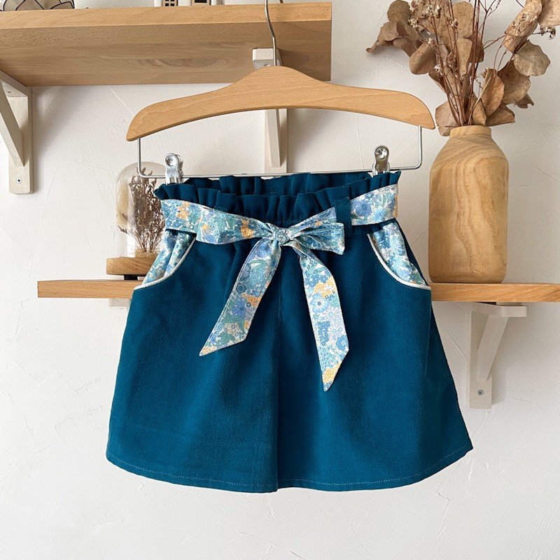 Short Azilis velours et Liberty Margaret Annie Tahiti