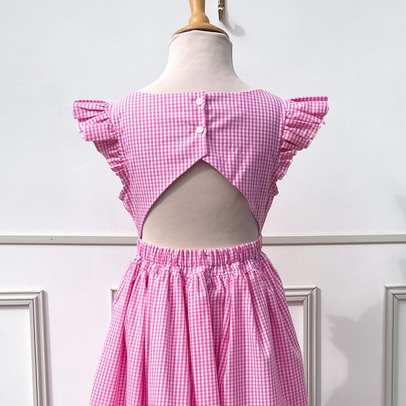 Robe Adèle vichy rose – Image 4