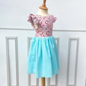 Robe Adèle prémium Liberty écureuil et broderie anglaise festonnée