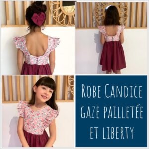 Robe Candice gaze pailletée et Liberty Exclu France/Belgique