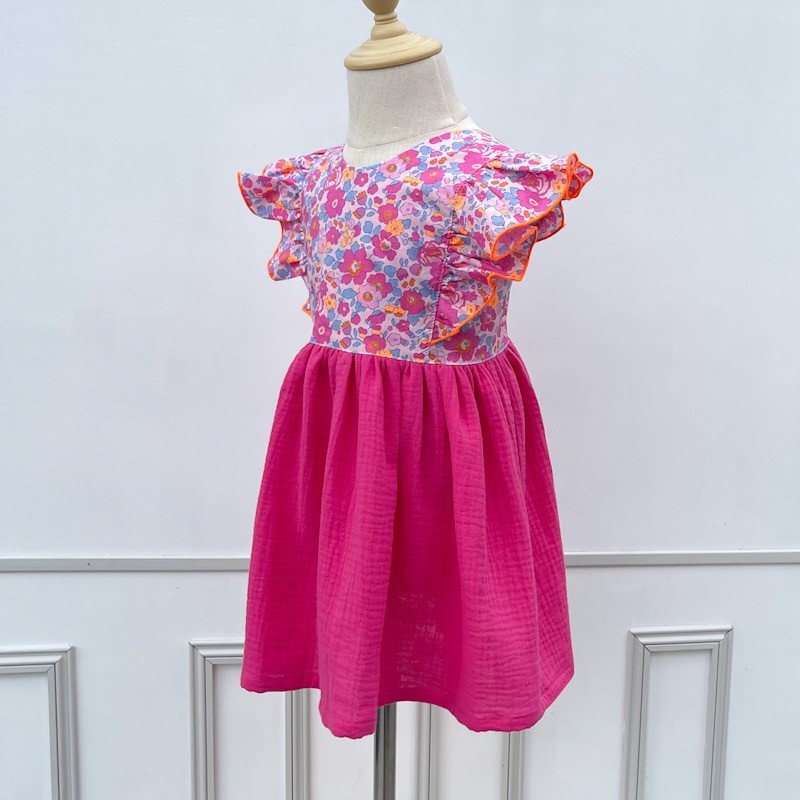 Robe Candice Liberty Betsy Malibu et gaze cyclamen – Image 4