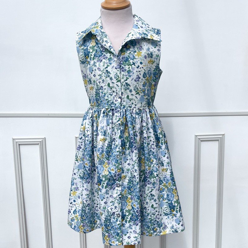 Robe Suzanne Bouquet parade ultramarine