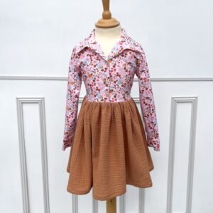 Robe Suzanne Betsy écureuil et gaze noisette