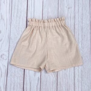 Short Rosalie gaze de coton pailletée latte