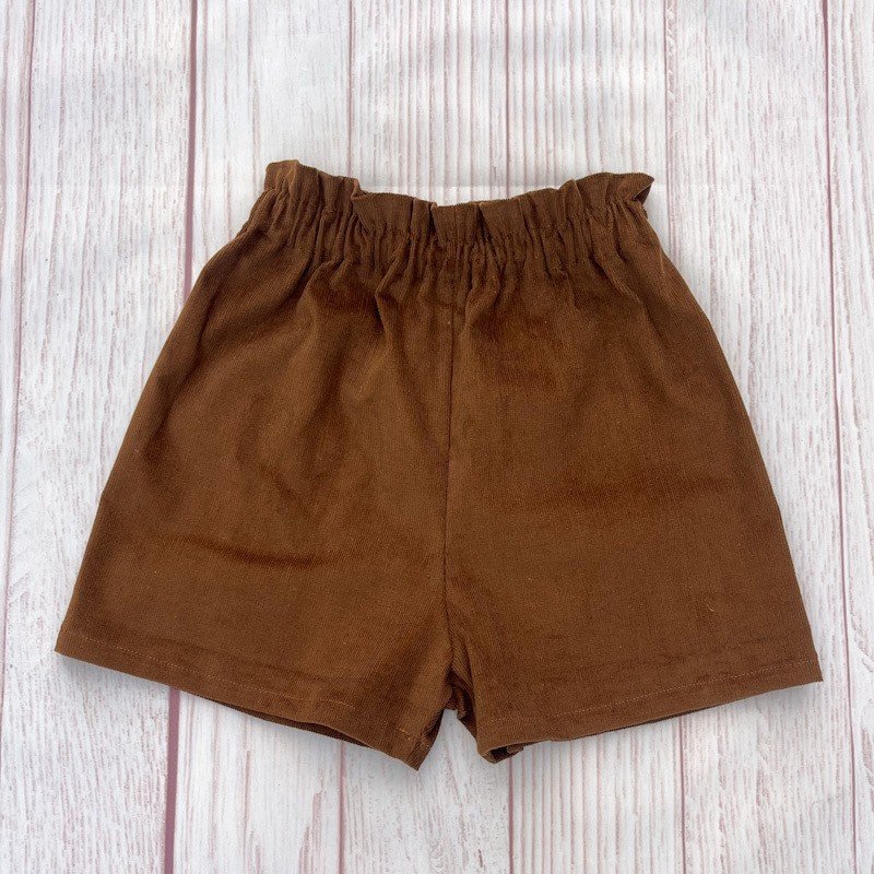 Short Rosalie velours léger chocolat – Image 3