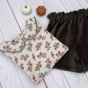 Blouse gaze de coton fleurie "Cannelle"