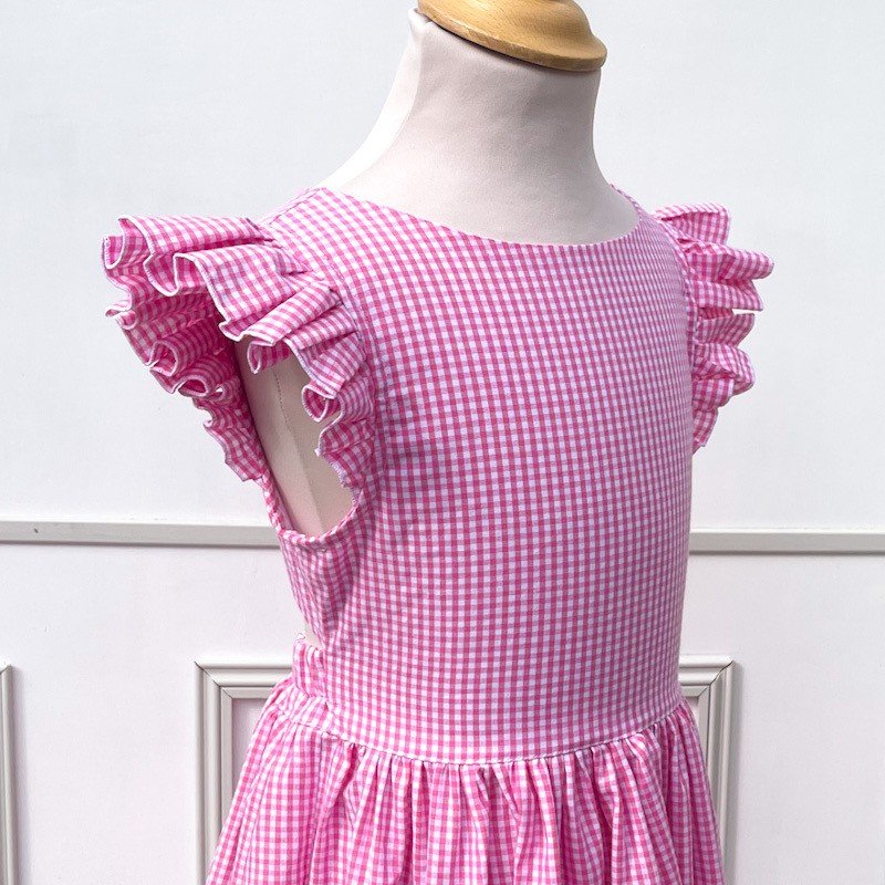 Robe Adèle vichy rose