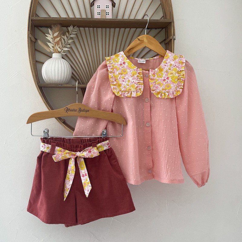 Short Azilis velours et Liberty Betsy strawberry lemonade – Image 4