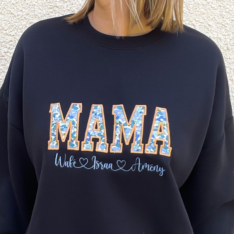 Sweat personnalisé MAMA Prénoms coeurs Choisis tes coloris – Image 3