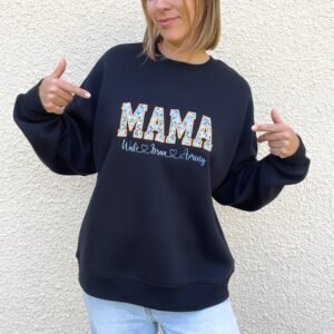 Sweat personnalisé MAMA Prénoms Betsy berry denim