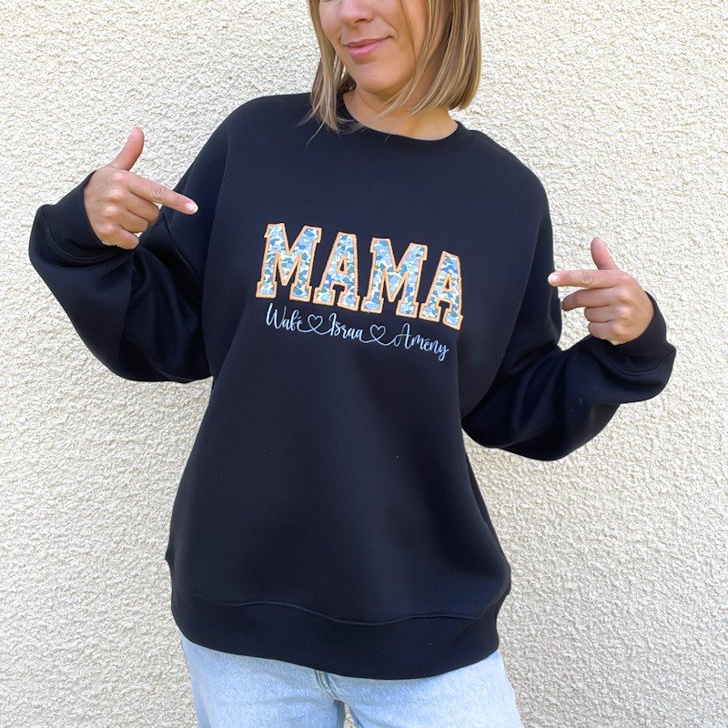 Sweat personnalisé MAMA Prénoms coeurs Choisis tes coloris – Image 5