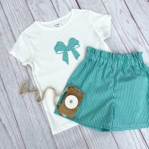 Short Rosalie Popeline vichy menthe