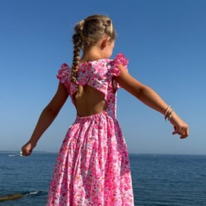 Robe Adèle Liberty Betsy cassis fluo