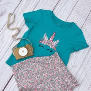 Ensemble Coleen's orchard fluo 4 ans short et t-shirt