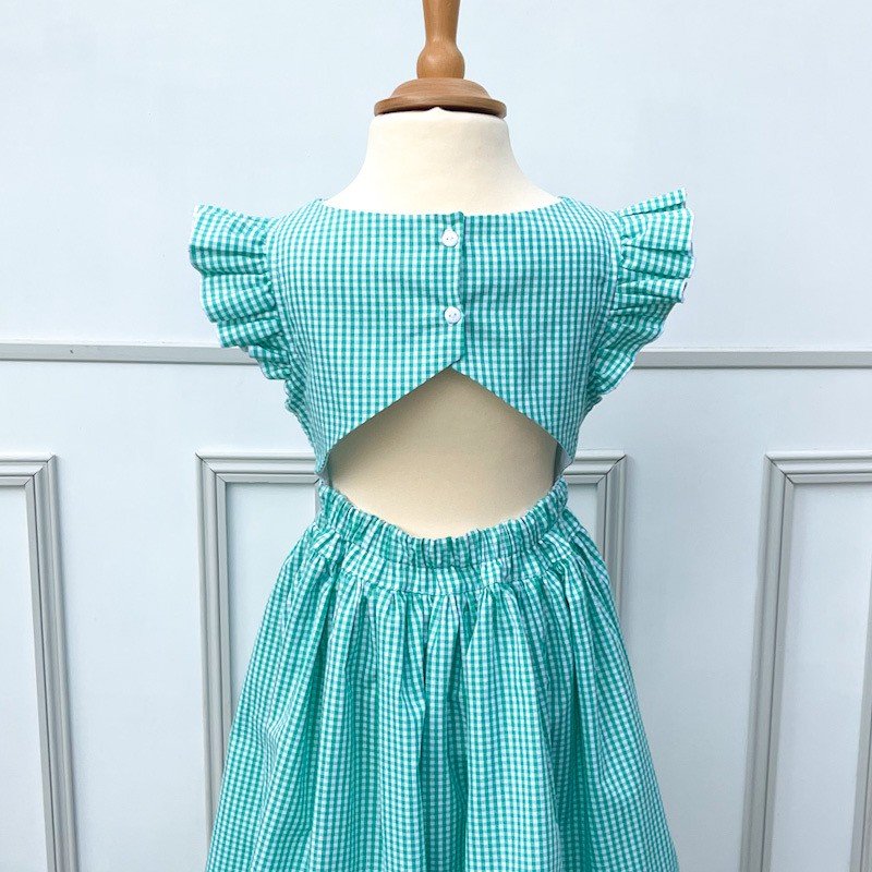 Robe Adèle vichy vert menthe – Image 3
