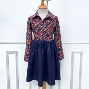 Robe Suzanne Betsy meadow équinoxe gaze pailletée bleu nuit