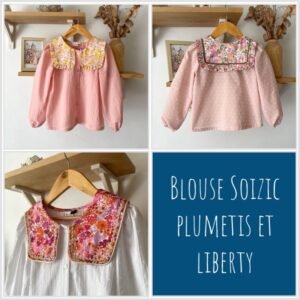 Blouse Soizic plumetis et Liberty Classique