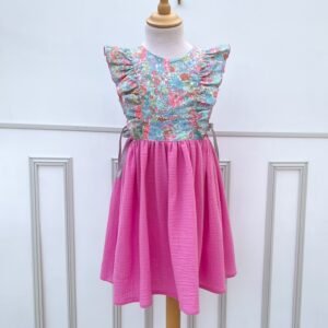 Robe Serena Liberty Margaret Annie Vahine et gaze rose malabar