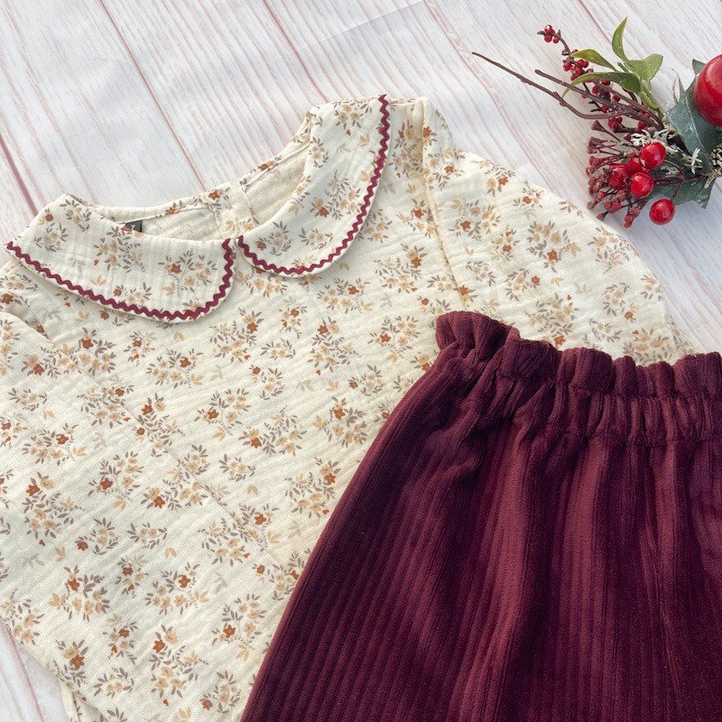 Blouse "Fauve" gaze fleurie 7 ans – Image 2