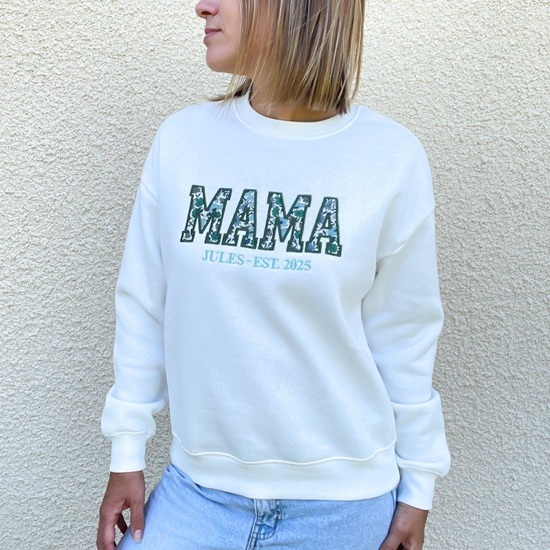 Sweat personnalisé MAMA Prénom+année naissance Choisis tes coloris – Image 6