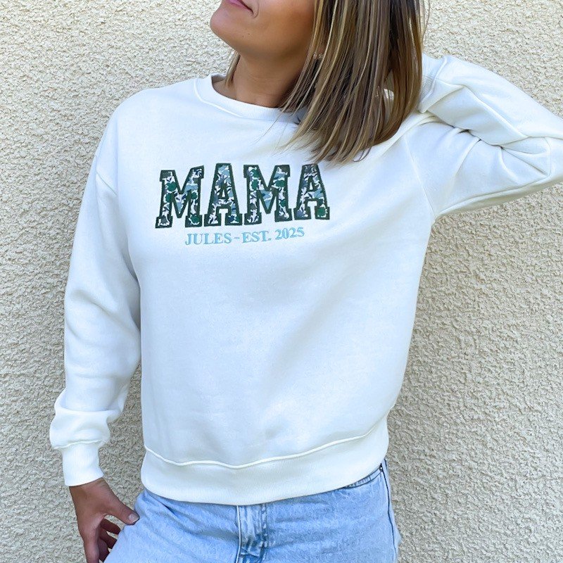 Sweat personnalisé MAMA Prénom+année naissance Choisis tes coloris – Image 4