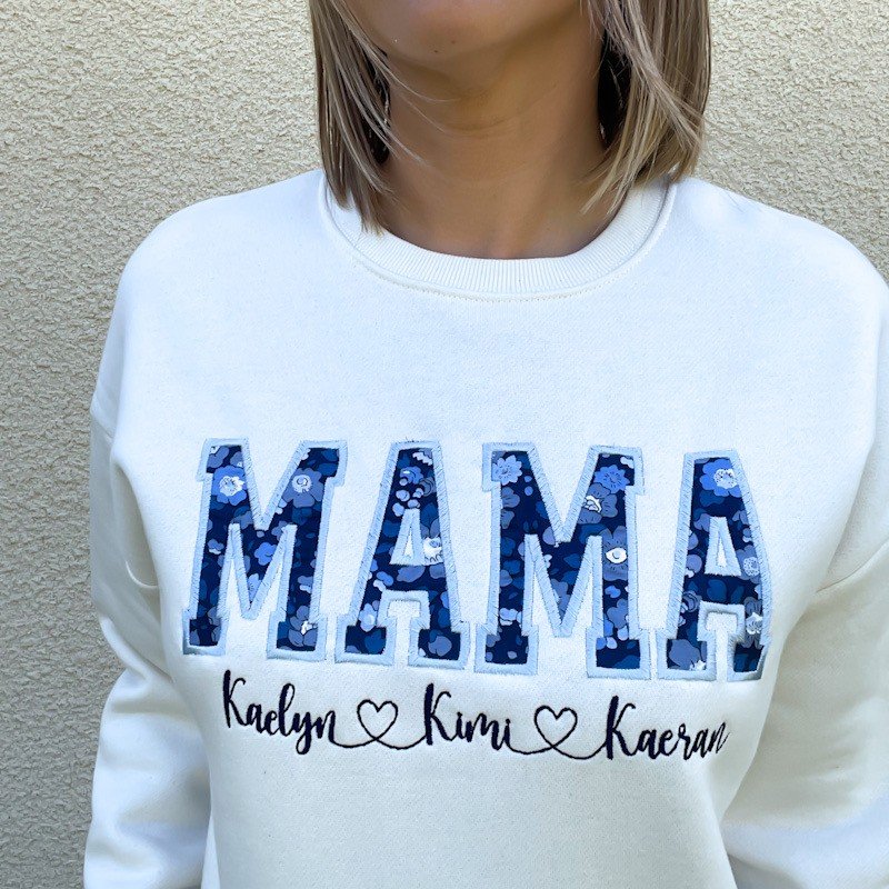 Sweat personnalisé MAMA Prénoms coeurs Choisis tes coloris – Image 2