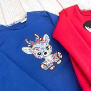 Sweat léger bleu électrique et liberty Yulletide berry argent