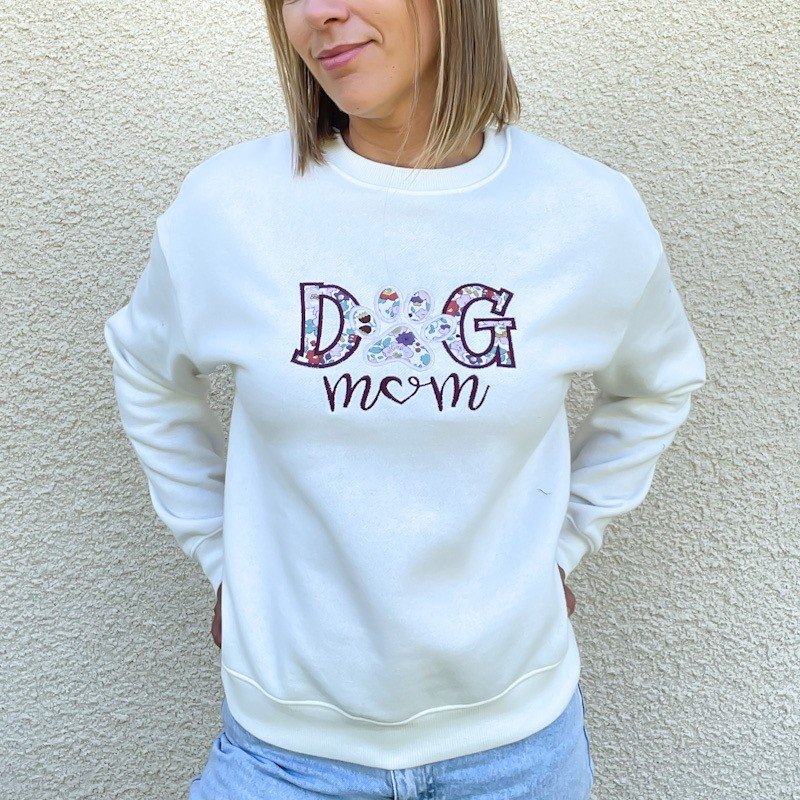 Sweat personnalisé DOG MUM Liberty Betsy rust