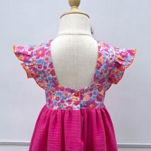 Robe Candice Liberty Betsy Malibu et gaze cyclamen