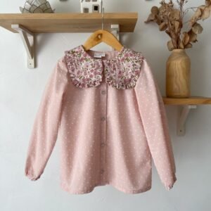 Blouse soizic 6 ans plumetis et Liberty (prototype voir mesures en description)