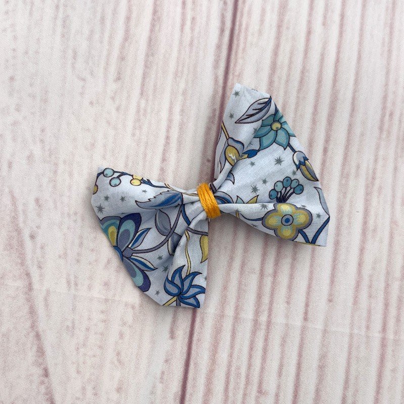 Barrette nœud Liberty Midnight vine bleu