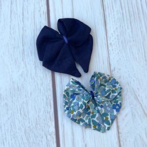 Duo de barrettes gaze pailletée et liberty (numéro8)