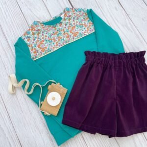 Sweat léger émeraude et Liberty Wiltshire summer