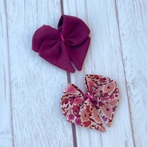 Duo de barrettes gaze pailletée et liberty (numéro4)