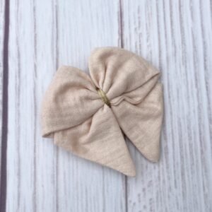 Barrette Mina gaze pailletée sable