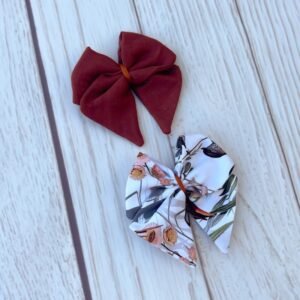 Duo de barrettes gaze pailletée et popeline (numéro13)