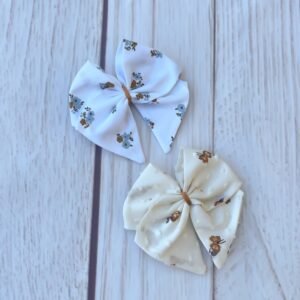 Duo de barrettes gaze popeline et plumetis (numéro19)