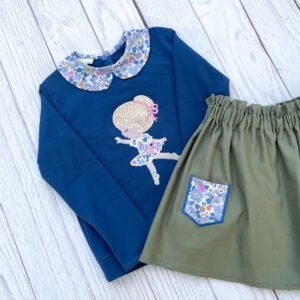 Ensemble sweat léger et jupe à poches Betsy lavender 5 ans