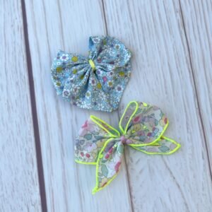 Duo de barrettes gaze popeline et liberty (numéro18)