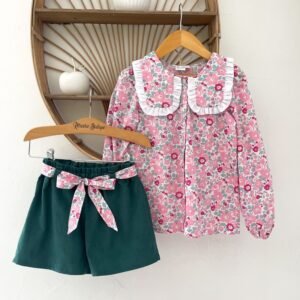 Blouse soizic 6 ans 100% Liberty Betsy rose pétale