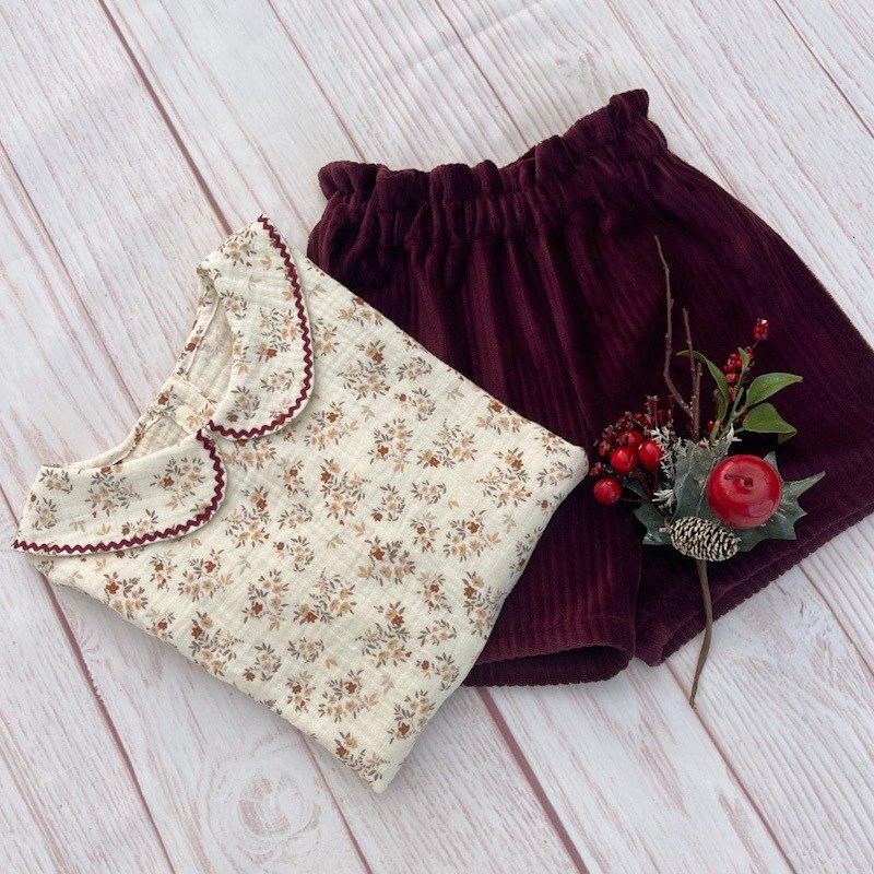 Blouse "Fauve" gaze fleurie 7 ans